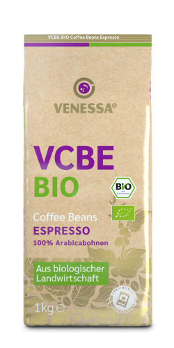 Venessa VCBE BIO Caffe Espresso Ganze Bohne Kaffeebohne 1x1kg