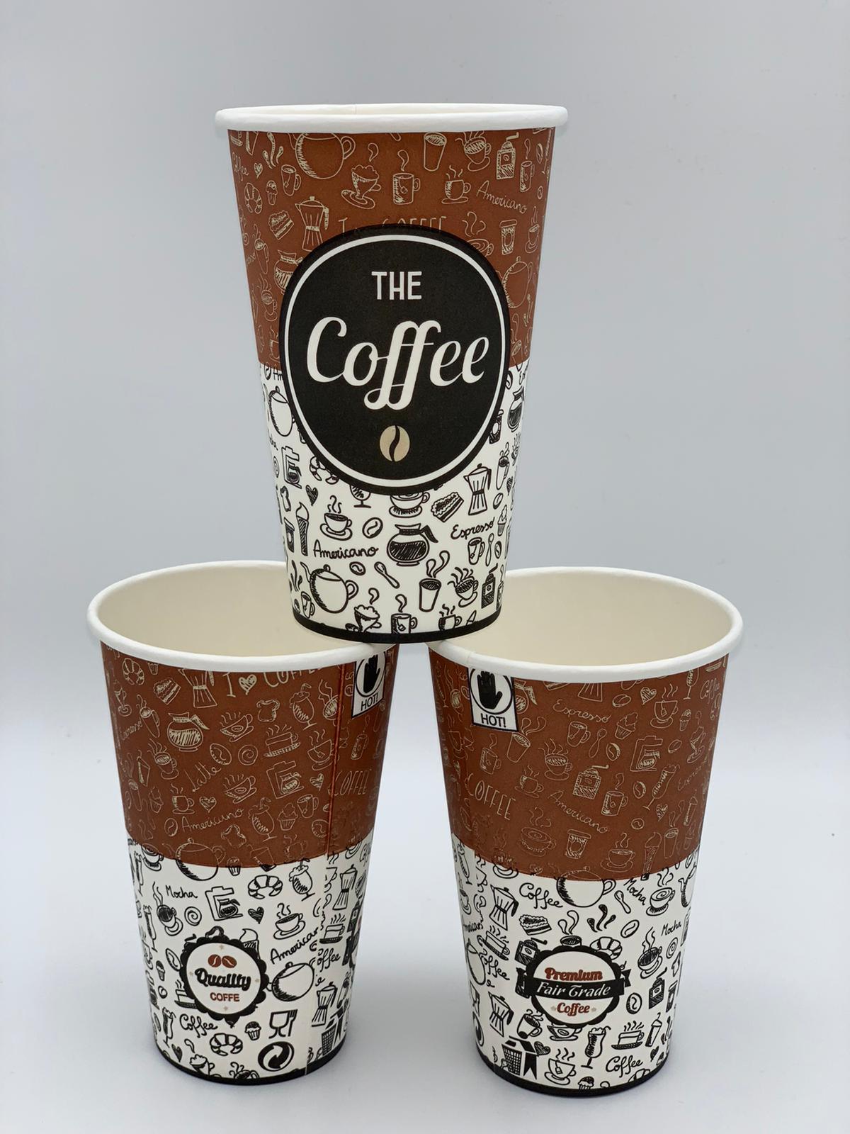 braun 0,3l Kaffeebecher aus Hartpapier klimaneutral 1000 Coffee to go Becher 